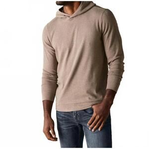 NEW THE NORMAL BRAND puremeso essential hoodie in taupe
